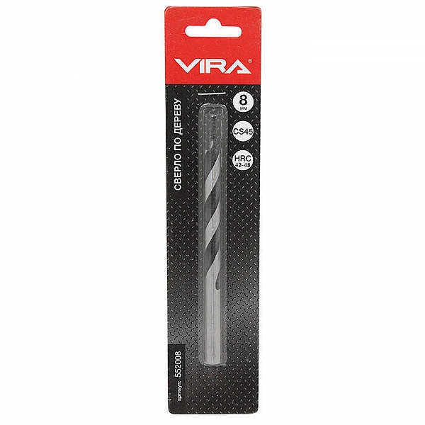 Сверло по дереву спиральное Vira 552008 8 мм