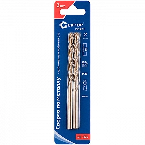 Сверло по металлу Cutop Profi 48-376 4.8*86 мм с кобальтом 5% 2 шт