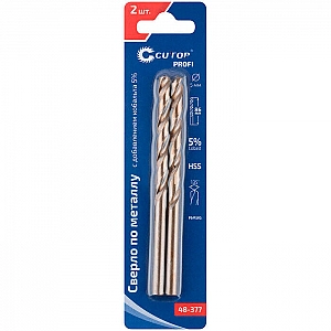 Сверло по металлу Cutop Profi 48-377 5*52*86 мм с кобальтом 5% 2 шт