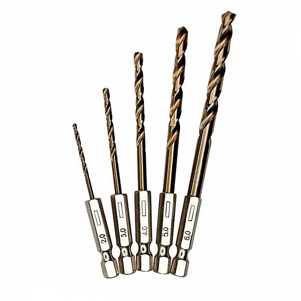 Набор сверл по металлу VertexTools 0987-5 2-6 мм 5 шт