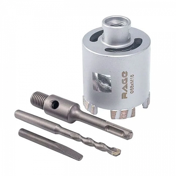 Коронка алмазная Vira Long-Life Rage 559551 по бетону 68 мм с верхним пылеотводом