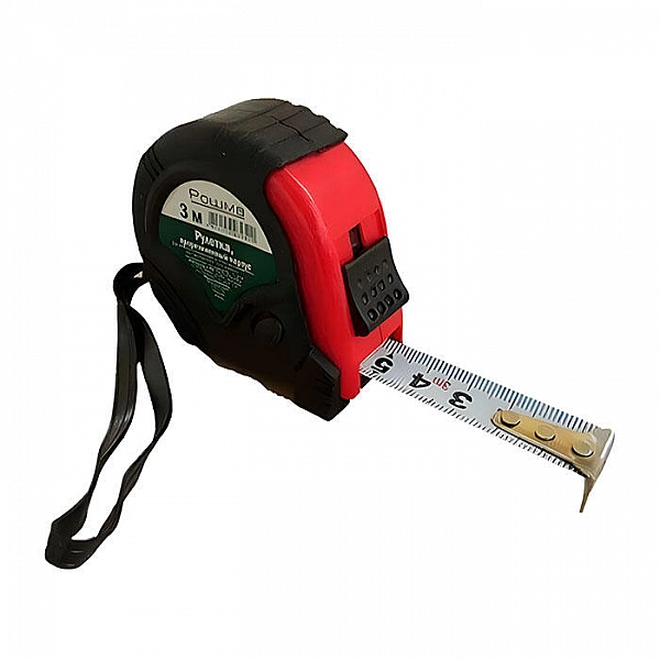 Рулетка Рошма прорезиненный корпус 3 м