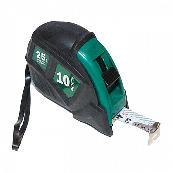 Рулетка Рошма прорезиненный корпус 10 м