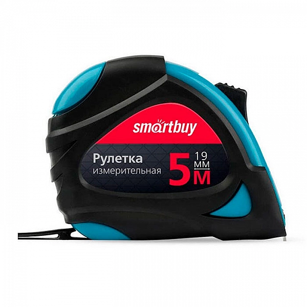 Рулетка измерительная SmartBuy SBT-MTP-519P2 прорезиненный корпус 2 фиксатора усиленный зацеп 5 м