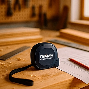 Рулетка Monogramma пластиковая с ремешком с логотипом Гемма 5 м. Изображение - 2