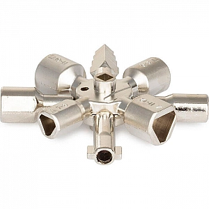 Ключ для электрошкафов Vira 514010 с 10 рабочими профилями и битой. Изображение - 1