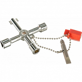 Ключ для электрошкафов Vira 514005 с 5 рабочими профилями и битой