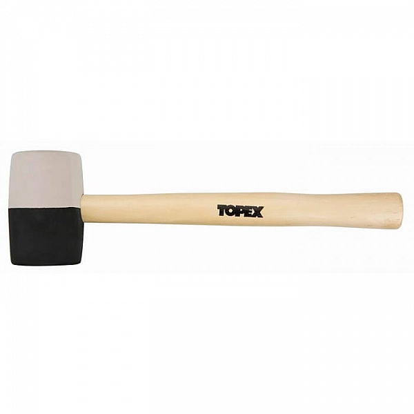 Киянка Topex резиновая черно-белая 450 г