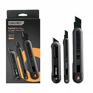 Набор ножей строительных Deli HS EHT4003 черный 3 шт. Изображение - 1