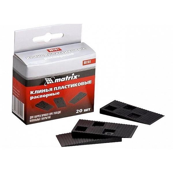 Клинья распорные Matrix 88101 пластиковые для корректировки при укладке напольных покрытий 20 шт