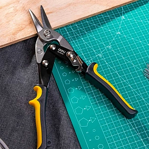 Ножницы по металлу Deli EDL20030 черный/желтый 250 мм. Изображение - 1