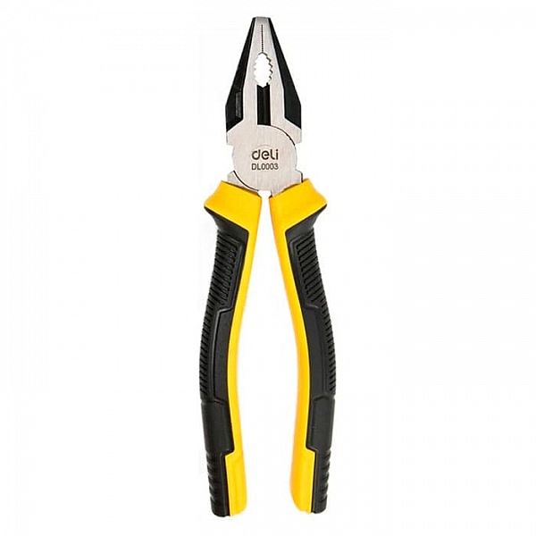 Плоскогубцы Deli EDL0003 2-х компонентные рукоятки 200 мм
