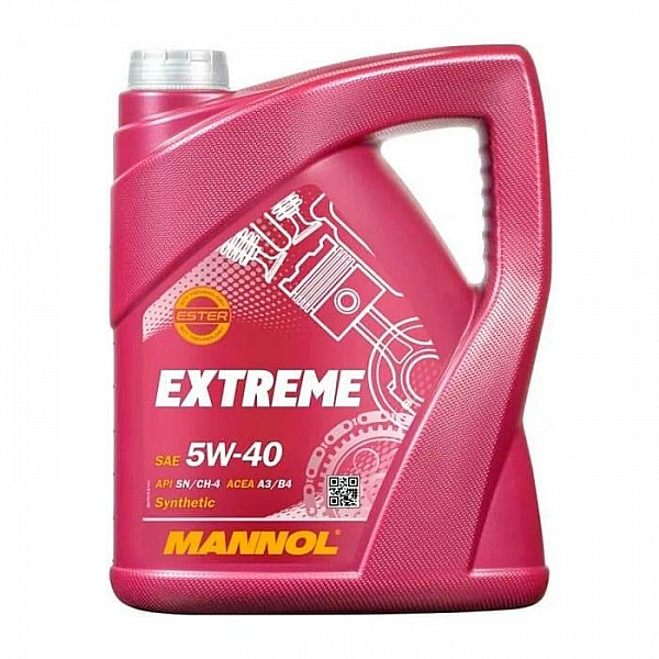 Масло моторное синтетическое Mannol Extreme SAE 5W-40 API SN/CH-4 Ester 5 л