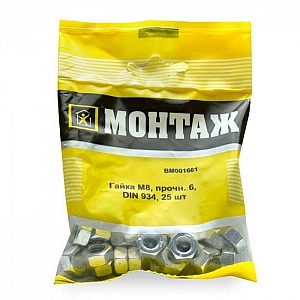 Гайка М8 Монтаж цинк DIN 934 25 шт