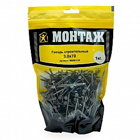 Гвоздь строительный 3*70 мм Монтаж 1 кг