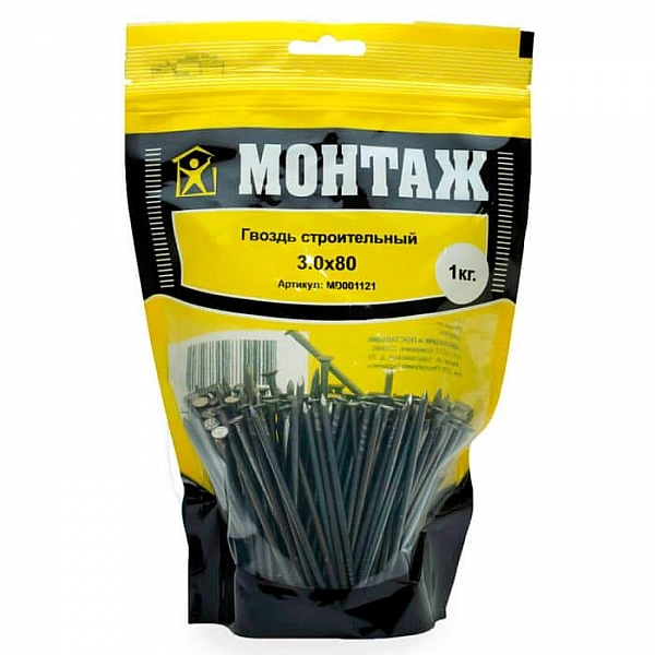 Гвоздь строительный 3*80 мм Монтаж 1 кг