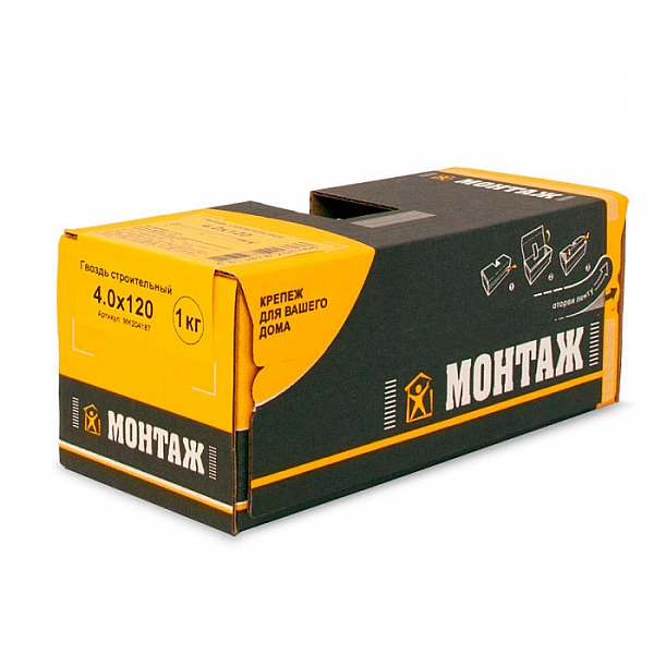 Гвоздь строительный 4*120 мм Монтаж MK204187 1 кг