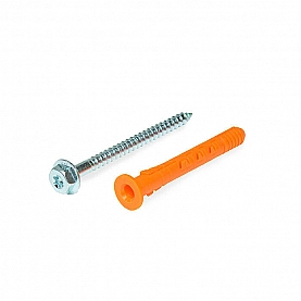 Дюбель рамный 10*80 мм ЕКТ B009547 с шурупом RD-H цилиндр нейлон