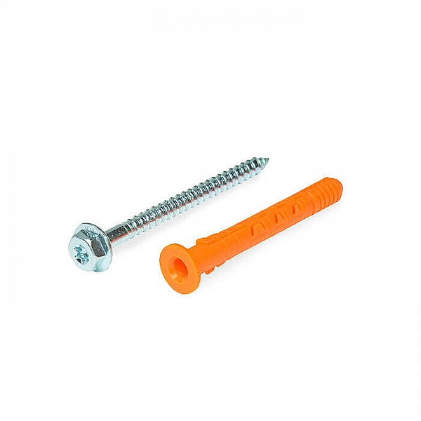 Дюбель рамный 10*80 мм ЕКТ B009547 с шурупом RD-H цилиндр нейлон