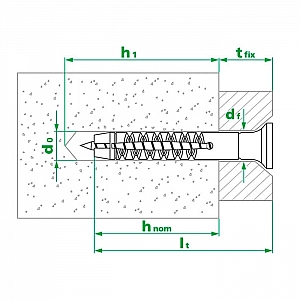 Дюбель-гвоздь 6*40 мм Монтаж потай 10 шт. Изображение - 1