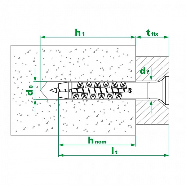 Дюбель-гвоздь 6*40 мм Монтаж потай 10 шт