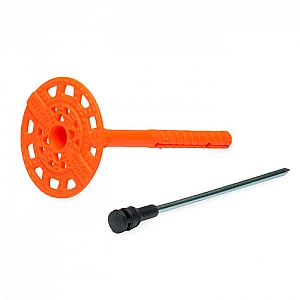 Дюбель тарельчатый 10*120 мм ЕКТ со стальным гвоздем с термоголовкой DTI-10 120 шт. Изображение - 1