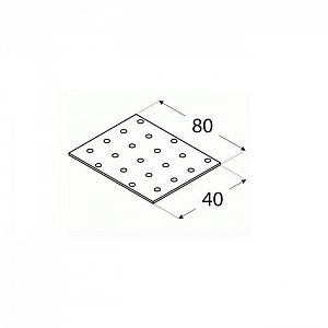 Пластина монтажная Domax 1 40*80 мм. Изображение - 1