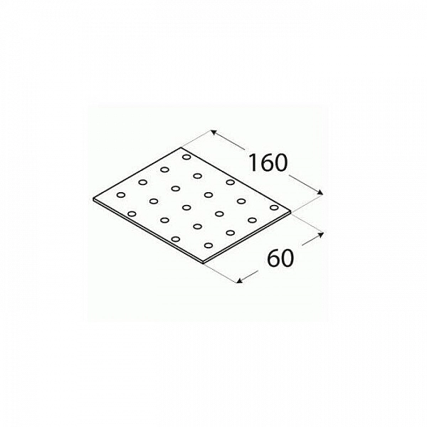 Пластина монтажная Domax 6 60*160 мм