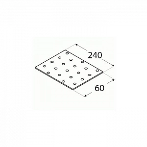 Пластина монтажная Domax 8 60*240 мм. Изображение - 1