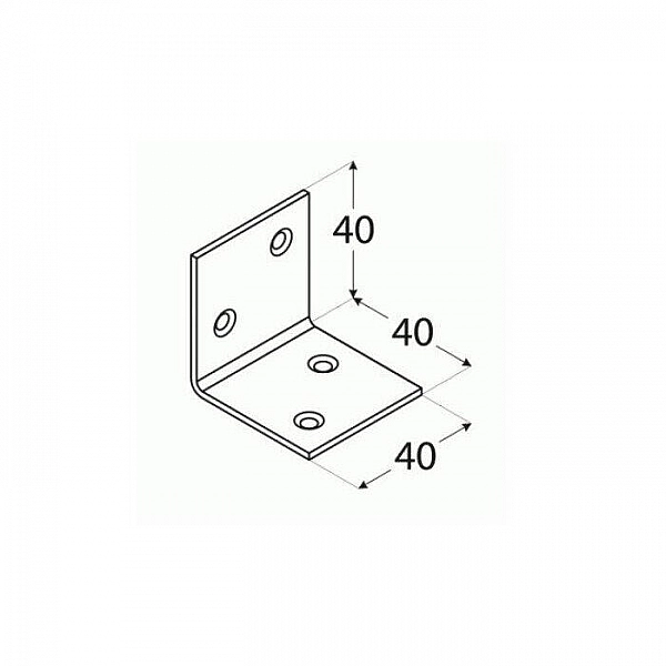Уголок широкий Domax RKS2 40*40*40*2 мм