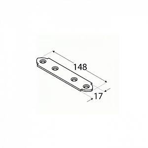 Крепление узкое Domax RLW4 148*17*2 мм. Изображение - 1