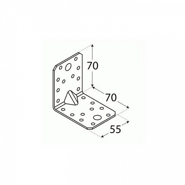 Уголок усиленный Domax RKP4 70*70*55*2.5 мм