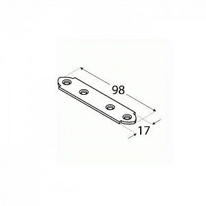Крепление узкое Domax RLW3 98*17*2 мм. Изображение - 1