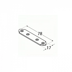 Крепление узкое Domax RLW2 78*17*2 мм. Изображение - 1