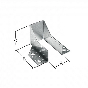 Опора бруса Starfix SMP-62163-1 раскрытая 51*165*76 мм OBR R белый цинк. Изображение - 1