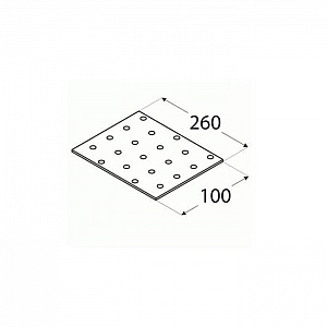 Пластина монтажная Domax 14 100*260 мм. Изображение - 1