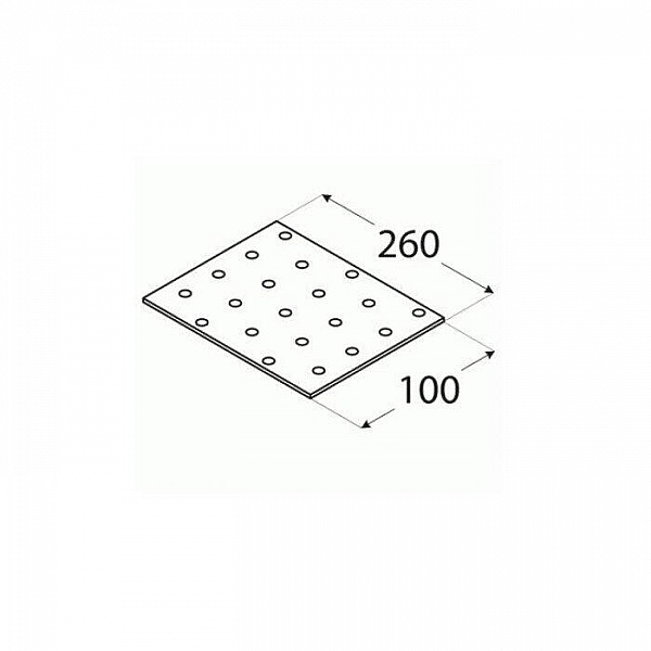 Пластина монтажная Domax 14 100*260 мм