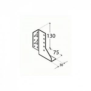Крепление балки Domax RWBD 130 P 30*130*75*2 мм правое. Изображение - 1