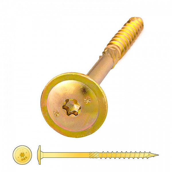 Шуруп самонарезающий для дерева прессшайба 8*100 мм Domax CT 08100