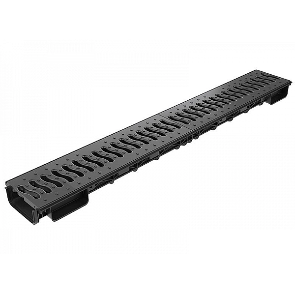 Лоток Ecoteck Lite 100 h56 с решеткой пластиковой серая класс А15