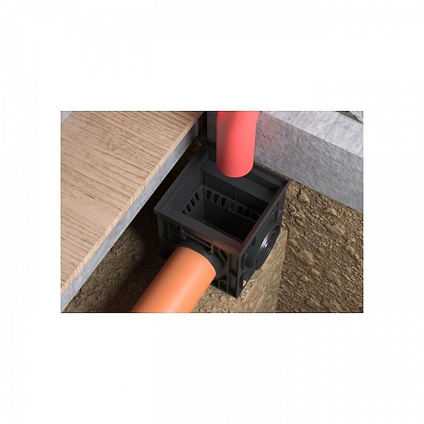 Дождеприемник Ecoteck 300*300 пластиковый в сборе черный