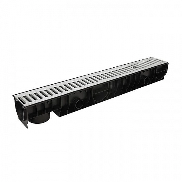 Лоток Ecoteck Standart 100.125 h129 с решеткой стальной класс А15