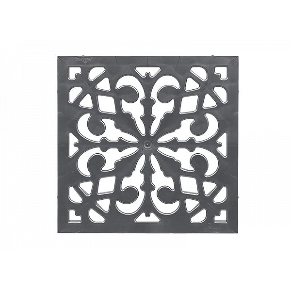 Решетка пластиковая декоративная к дождеприемнику металлик