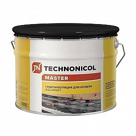 Мастика кровельная и гидроизоляционная ТехноНиколь AquaMast битумно-резиновая холодная 10 кг