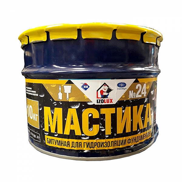 Мастика гидроизоляционная битумная Тайфун IzoLux №24 10 кг