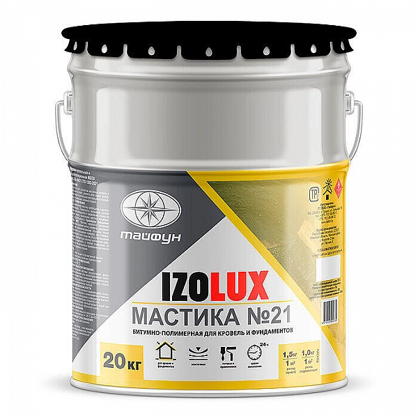 Мастика кровельная и гидроизоляционная Тайфун МБПХ Izolux №21 20 кг