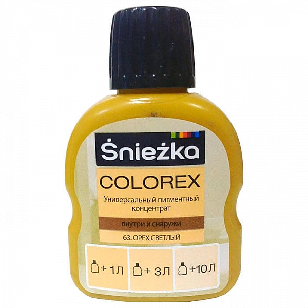 Пигментный концентрат универсальный Sniezka Colorex 63 орех светлый 100 мл