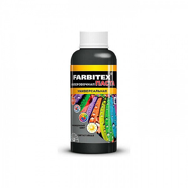 Паста колеровочная универсальная Farbitex черный 0.1 л