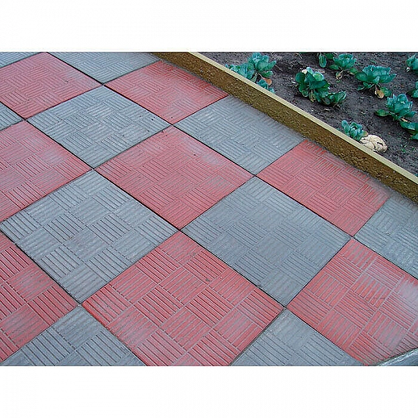 Плитка тротуарная Ластрико Паркет 300*300*30 мм серая