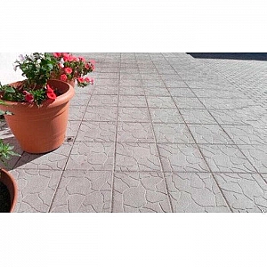 Плитка тротуарная Песчаник Черепашка 300*300*30 мм серая. Изображение - 3